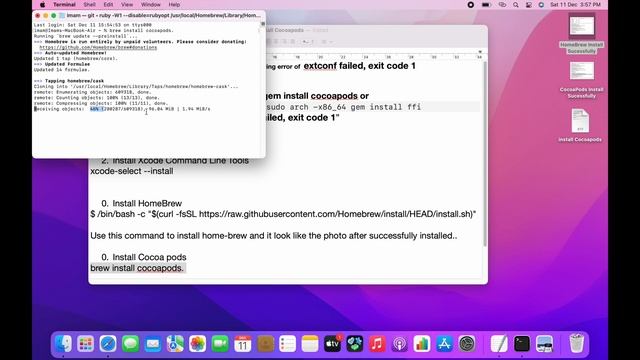How to Install Cocoapods in Mac M1 Monterey or Solving error of Extconf failed exit code 1 смотреть онлайн
