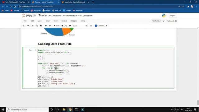 Matplotlib Tutorial Hindi Part 09 : Loading Data From File [CSV and TXT] To Plot Graphs смотреть онлайн