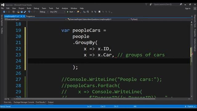 linq groupby v1 in c# смотреть онлайн