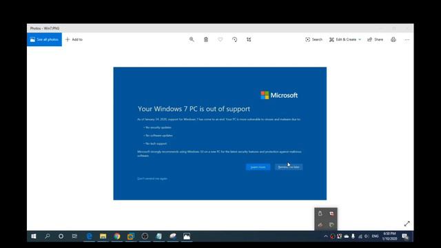 Disable Your Windows 7 PC is Out of Support Full Screen Notification смотреть онлайн