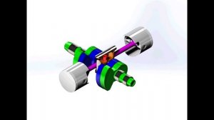 Бесшатунный механизм двухцилиндрового оппозитного двигателя