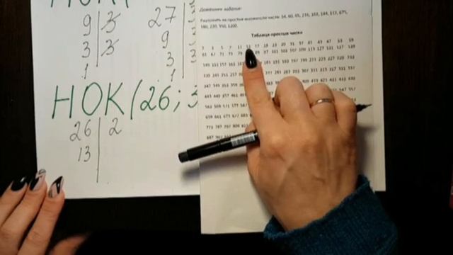 НОК - наименьшее общее кратное. Как найти наименьшее общее кратное 2-х и 3-х чисел. смотреть онлайн