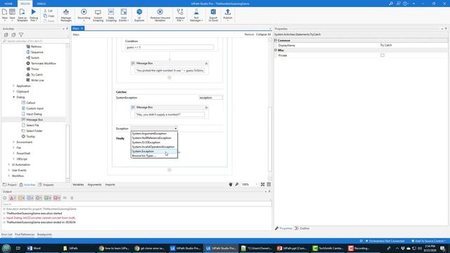 UiPath Try Catch Finally Tutorial смотреть онлайн