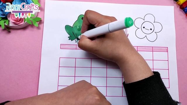 DIY - APRIL CALENDAR - Bullet journal, decoration, organization ideas. смотреть онлайн