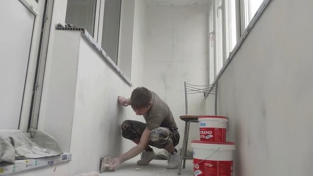 Балкона под покпаску.Гипсокартон. смотреть онлайн