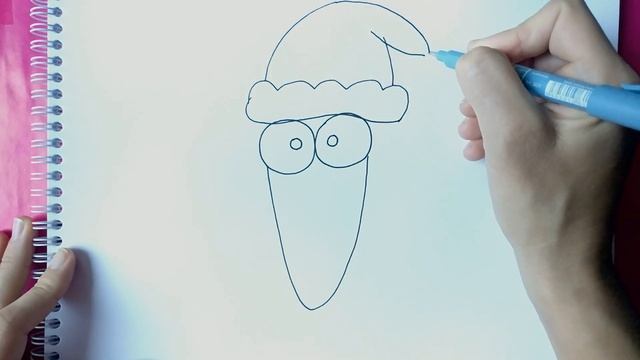 HOW TO DRAW A CHRISTMAS CARROT STEP BY STEP. МОРКОВЬ смотреть онлайн