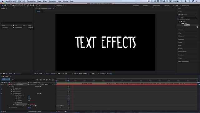 5 Great Text Effects in Adobe After Effects CC (Wiggle, Flicker & more animations) (How to Tutorial смотреть онлайн