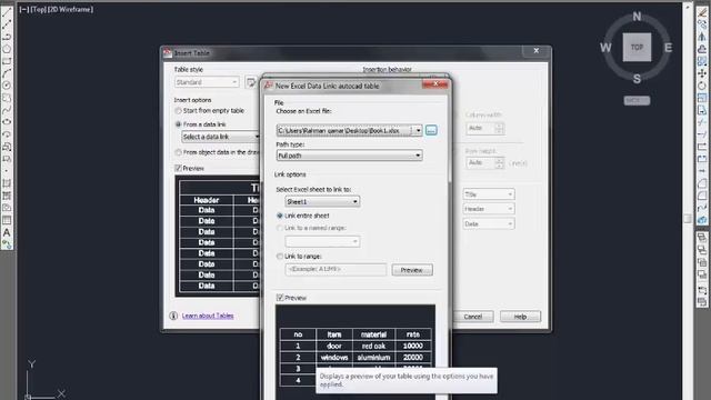 how to link excel sheet in Autocad смотреть онлайн