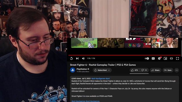 Gor's "Street Fighter 6" Rashid Gameplay Trailer REACTION смотреть онлайн