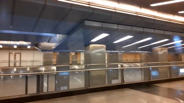 Москва 3544 станция метро Деловой центр Солнцевской линии зима вечер