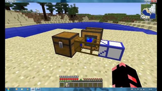 Technic SSP - Minecraft Mod item teleport pipe working! смотреть онлайн