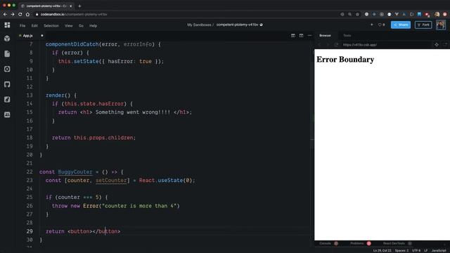 34 - محدوده ی خطا؟؟؟!!! Error Boundary смотреть онлайн