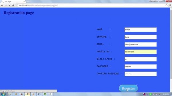 java web project using jsp, servlet , mysql (login & registration page)