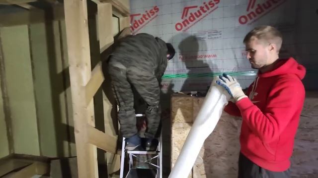 Строим дом-баню своими руками/пароизоляция стен/утепляем полы в парной и помывочной. смотреть онлайн