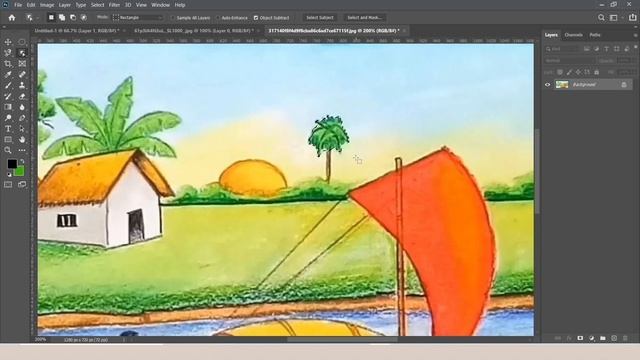 Graphic designing class 06: Basics of photoshop | Main toolbar in photoshop | Part 01" смотреть онлайн