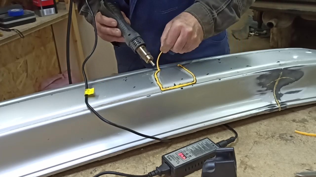 Ремонт бампера автомобиля с помощью паяльной станции своими руками смотреть онлайн