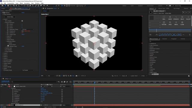 Работа с плагином Element 3D в After Effects