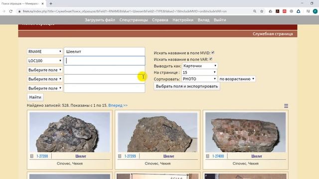 Навигация по информационной системе МинМузея РАН смотреть онлайн