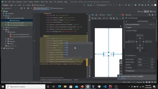 How to create a basic android app | Using IDE Android Studio | Flashlight App | 2021 | Urdu смотреть онлайн