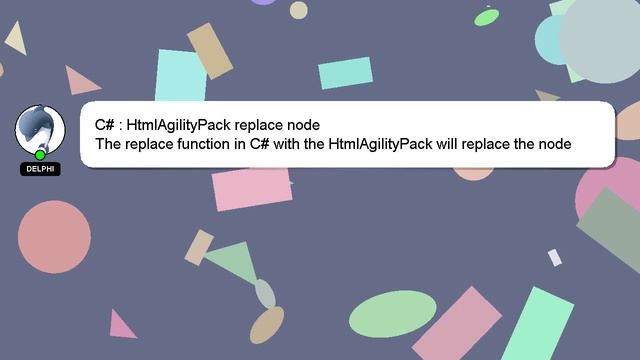 C# : HtmlAgilityPack replace node смотреть онлайн