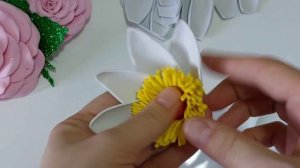 Белая кувшинка из фоамирана