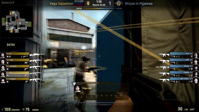 CS:GO POV Demo Vega Squadron mir (22/6) vs NiP (de_cache) смотреть онлайн
