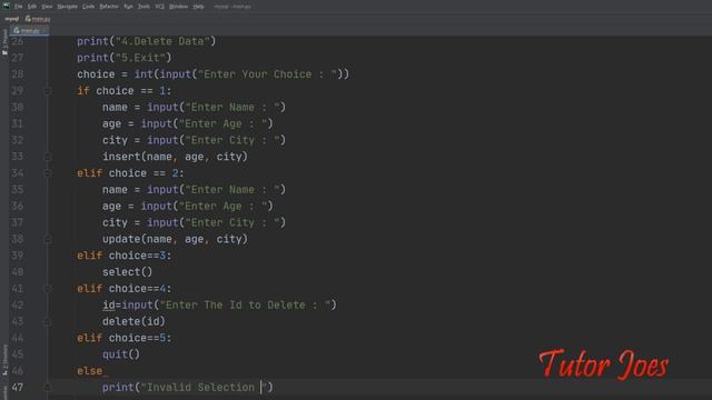Insert Update Delete in Python With MySQL| MySQL Database Connectivity in Python Tamil смотреть онлайн