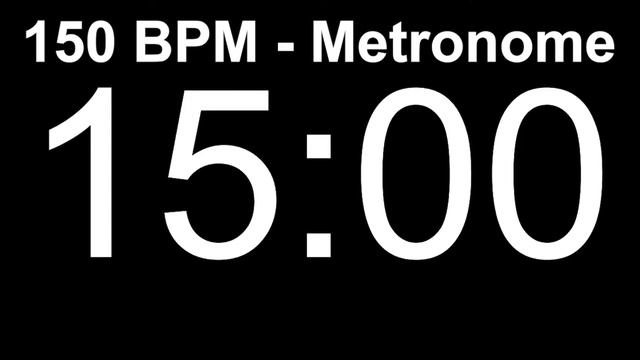 150 BPM METRONOME with 30 Minutes Count Up Timer смотреть онлайн