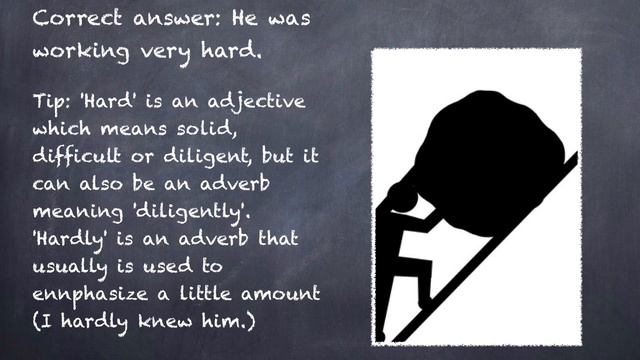 English For Spanish Speakers 50 - 'work Hardly' Or 'work Hard' (with Subtitles)