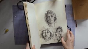 #13 Обзор на большой старый скетчбук А4 + акварельные рисунки.