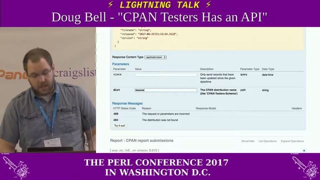 Lightning Talk by Doug Bell - "CPAN Testers has an API" смотреть онлайн