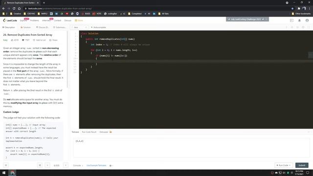 26. Remove Duplicates from Sorted Array - Leetcode смотреть онлайн