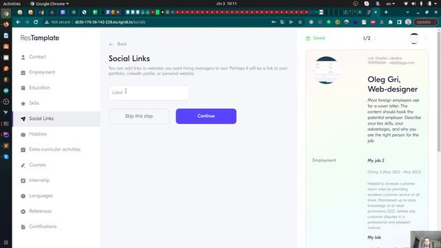 Разработки конструктора резюме. Неделя 3. Тихий обзор веб-приложения. React. #Ingello.Systems 2023 смотреть онлайн