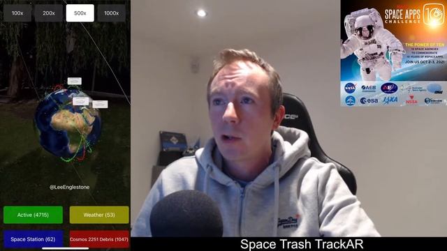 AR Space Trash TrackAR - NASA Space Apps Challenge - 30s Submission смотреть онлайн
