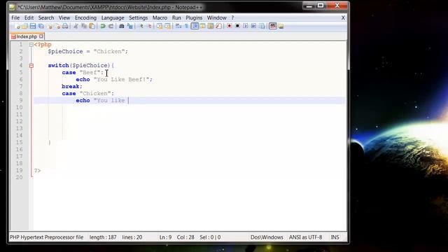PHP Tutorial - 13 - Switch смотреть онлайн