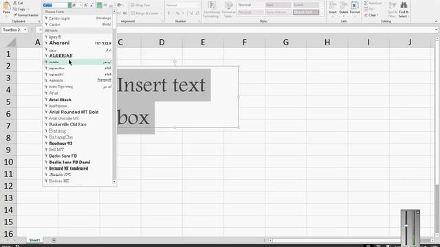 How to insert and manipulate a text box in Microsoft Excel 2013 смотреть онлайн
