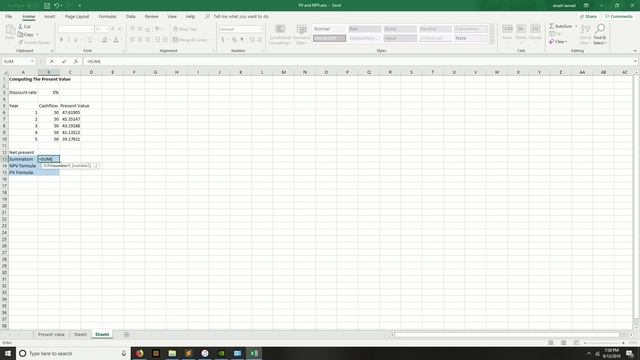 Finance Modelling in Excel: NPV and PV Calculations смотреть онлайн