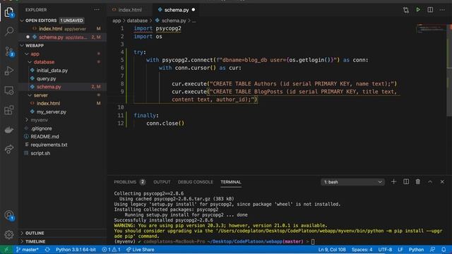 W4D4: Example Web App Using psycopg2 (3 of 3) смотреть онлайн