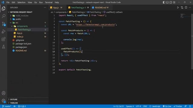 Create Network Request In Reactjs #2 | Visualization Through Code At  @techroof