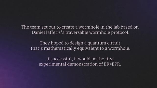 How Physicists Created a Holographic Wormhole in a Quantum Computer смотреть онлайн