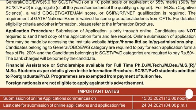IIT Delhi Ph.D. M.Tech. M.S. and M.Sc. Admission. смотреть онлайн