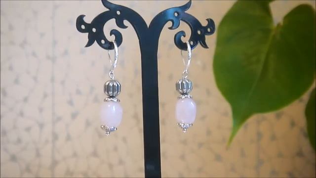 Серьги с розовым кварцем. Продажа украшений смотреть онлайн