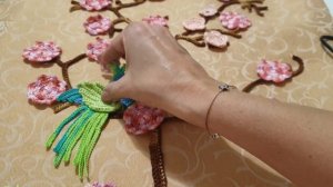 Это невероятно! Вы вязали картину крючком? Как связать картину "Денежное дерево с райскими птицами"