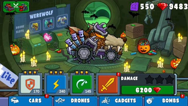 Gameplay Car Eats Car 3 new update 2021 Halloween new car WEREWOLF смотреть онлайн