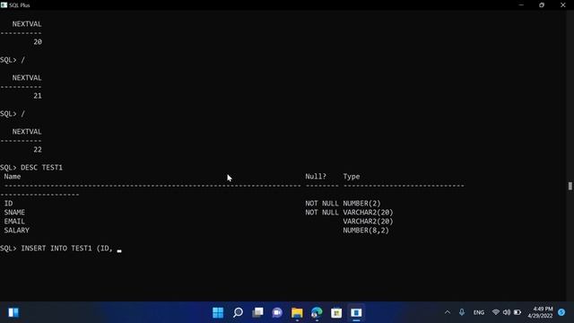 إنشاء متسلسل في أوراكل Create Sequence in Oracle смотреть онлайн