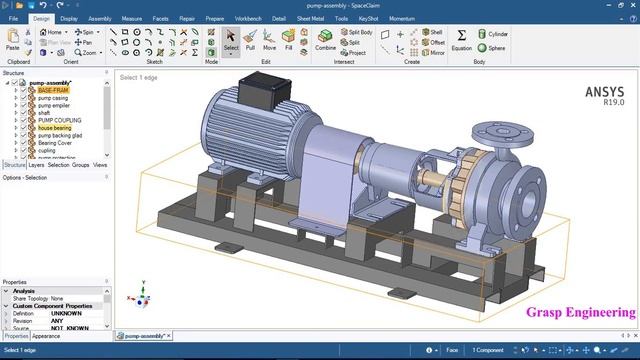 ANSYS Spaceclaim tutorials. Basic Selection #2 смотреть онлайн