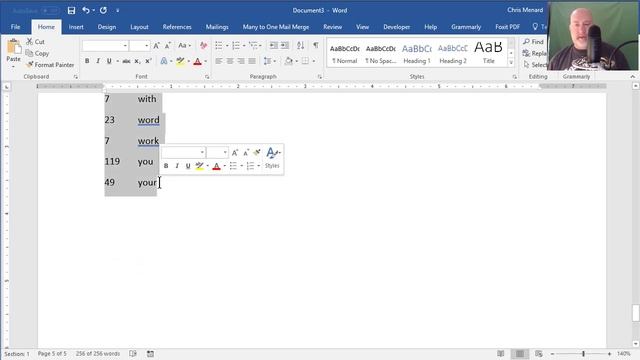 Word - Generating a Count of Word Occurrences by Chris Menard смотреть онлайн