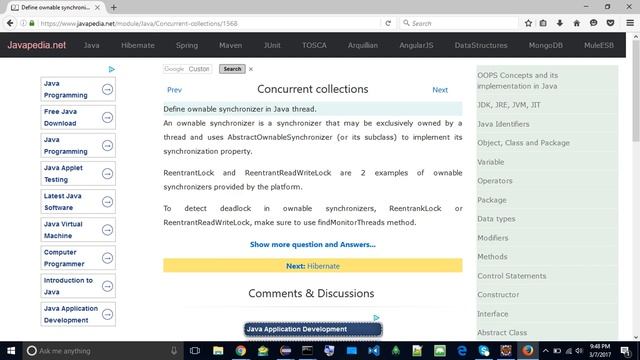 Define ownable synchronizer in Java thread.
| javapedia.net смотреть онлайн