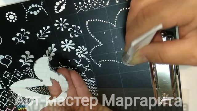 Точечная роспись. Пополняем каталог. Обратный трафарет. смотреть онлайн