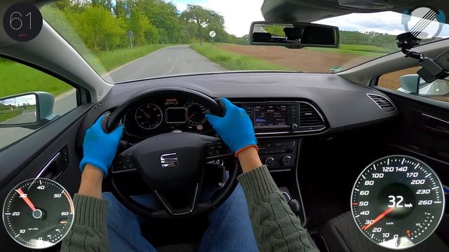 Seat Leon III (typ 5F) 1.6TDI (2015) POV Top Speed Autobahn #TopSpeedBrothers смотреть онлайн